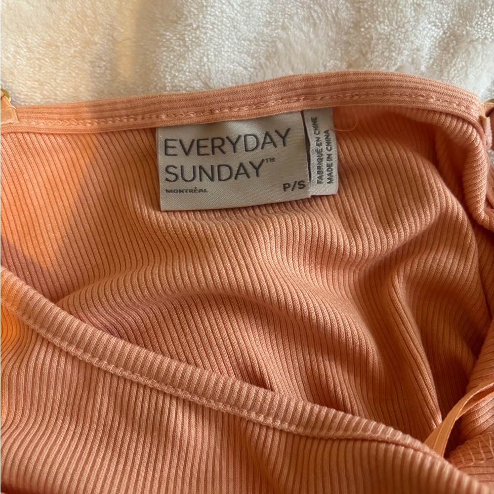 Simons EveryDay Sunday Orange Sleeveless Midi Dress Size S - Picture 3 of 6
